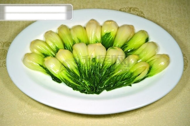 谷里干煸菜心 美食 传统美食 食物 菜心 青菜 菜肴 中国菜 黄色