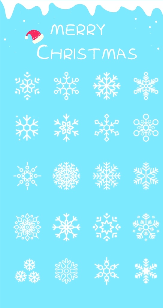 圣诞雪花 矢量图 可编辑 原创 圣诞帽 节日元素 圣诞节 圣诞素材 雪花 雪花手绘 手绘 卡通圣诞 卡通圣诞节 节日