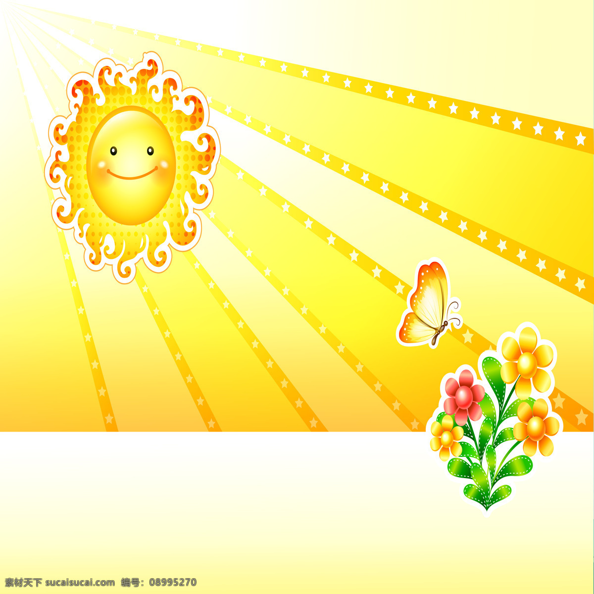 夏季 太阳 花朵 背景