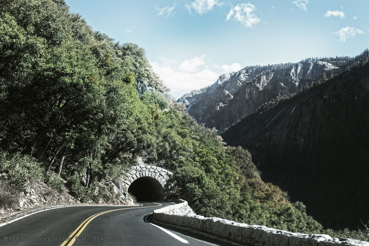 山区 公路 风景 高清 风光 蓝天 白云 云彩 云层