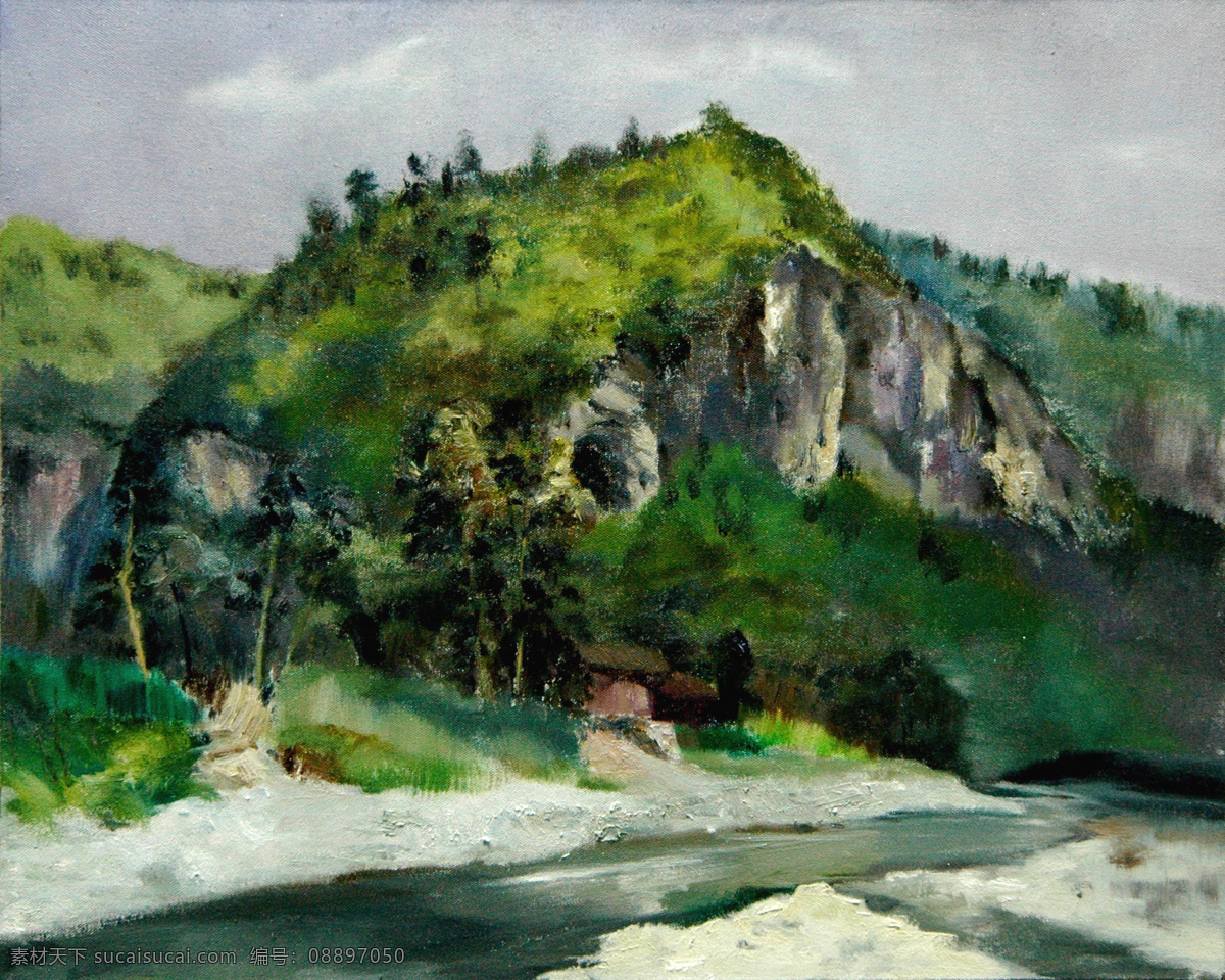 风景 风景油画 绘画 绘画书法 山水 文化艺术 艺术 油画作品 油画 油画风景 油画创作 油画写生 家居装饰素材