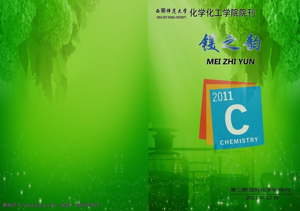 国际化 学年 广告设计模板 画册设计 树叶 源文件 国际化学年 美之韵 四川师范大学 其他画册封面