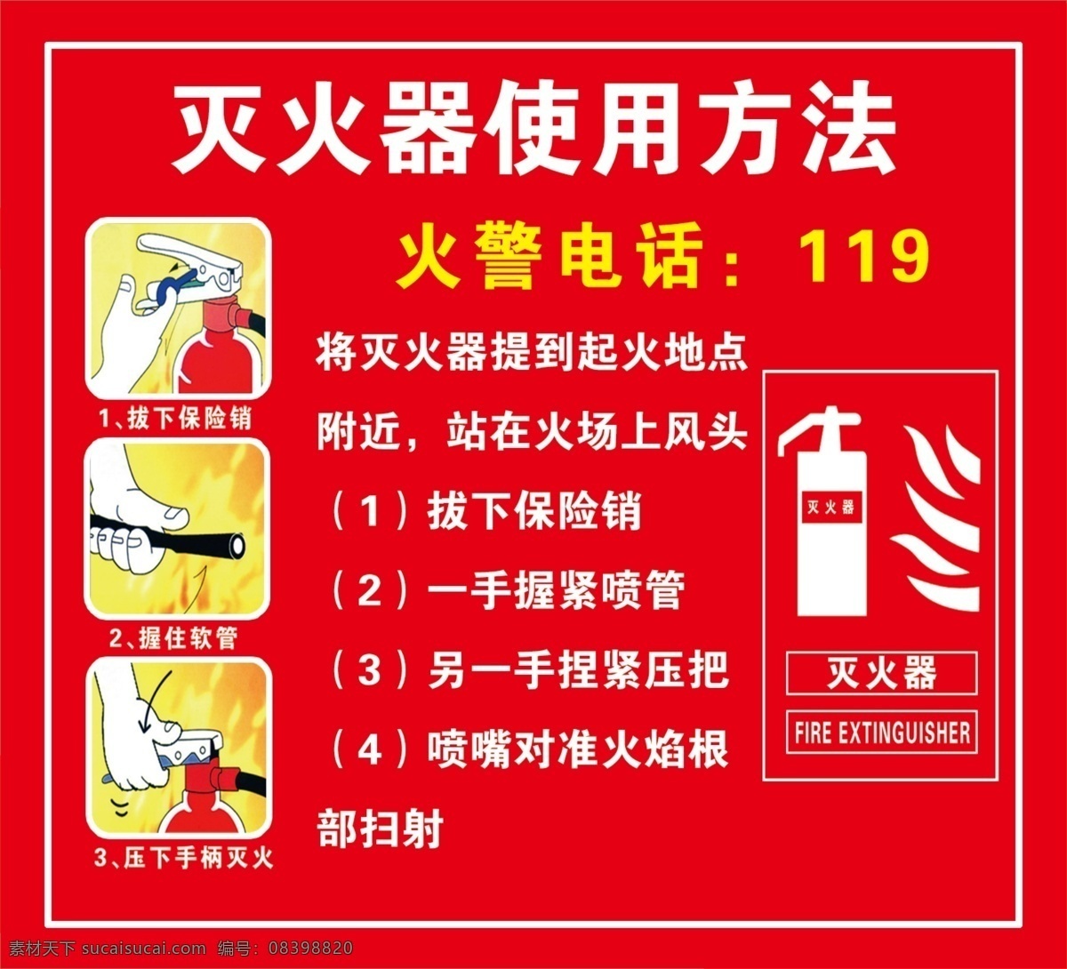 灭火器 使用方法 灭火 方法 灭火器材 分层