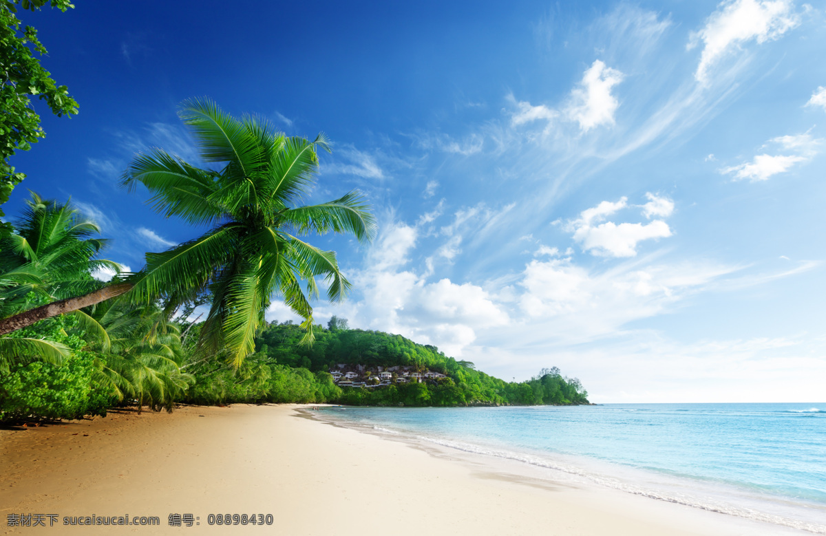 海边美景 白云 大海 海边 海面 海水 海滩 蓝天 热带风景 边美景 蓝海水 沙滩 沙子 树林 树木 云彩 自然风景 自然景观 psd源文件