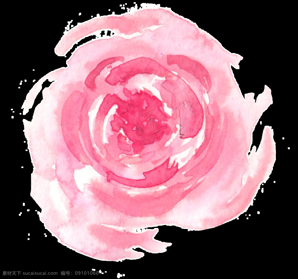荡漾 花蕊 卡通 透明 粉色 波浪 透明素材 免扣素材 装饰图案