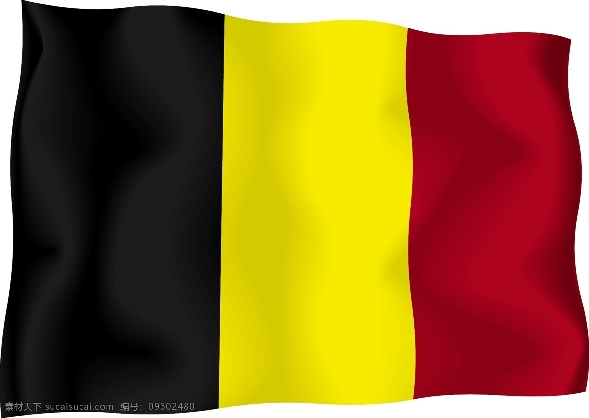 比利时 国旗 矢量 黄色