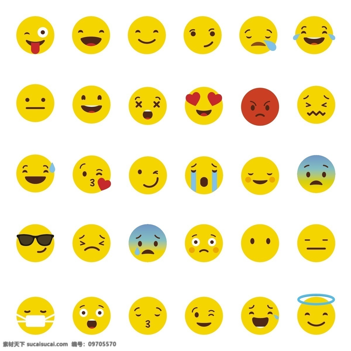 表情包矢量 表情包 emoji 表情图标 表情标志 表情 共享设计矢量 标志图标 其他图标