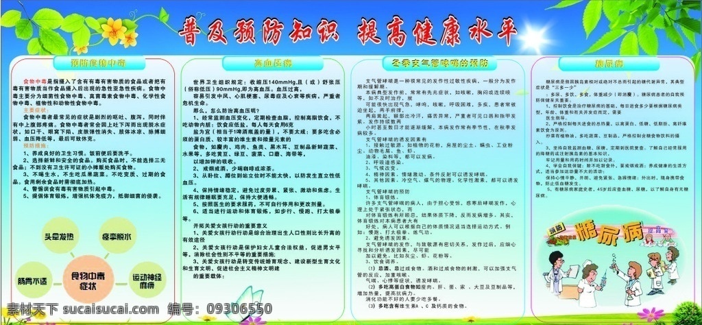 健康宣传栏 高血压 哮喘 糖尿病 预防 健康 宣传栏 文化艺术 传统文化