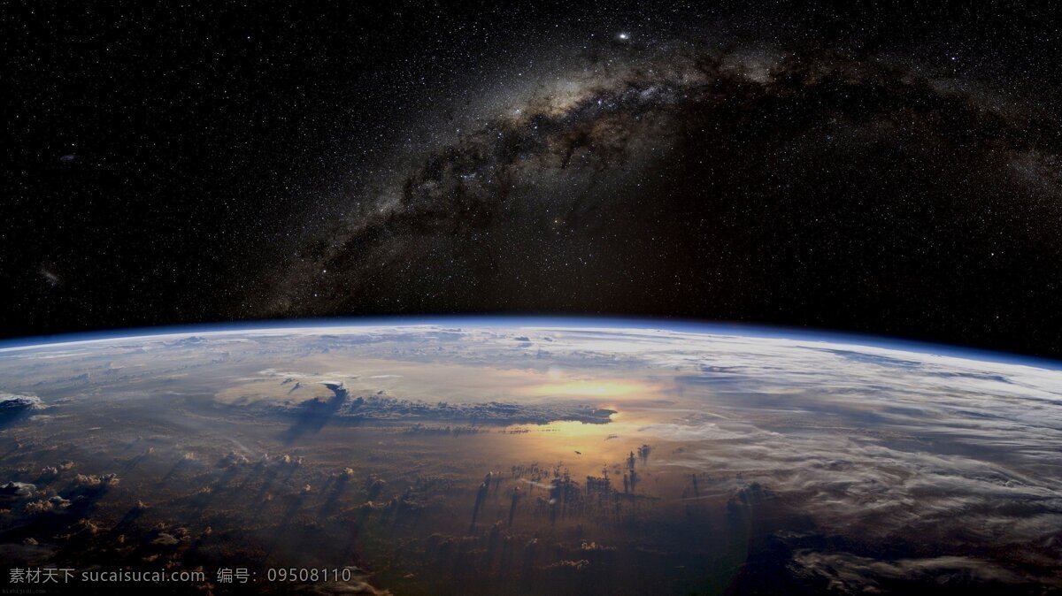 地球 外层 空间 行星 地平线 大气层 星空 宇宙 天体 天空 天文 壮观 科学研究 现代科技