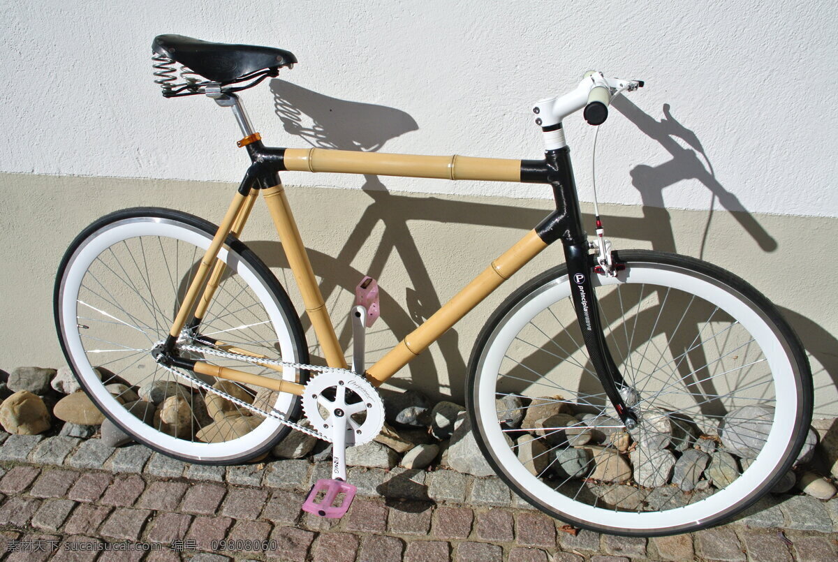 竹碳 纤维 自行车 白色