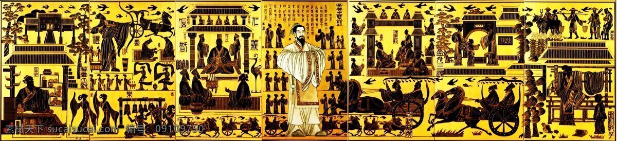 校园文化 浮雕 墙 校园文化浮雕 中国传统文化 浮雕墙设计 古代典故 抽像古代人物 孟母三迁 仁义礼智 著书立说 文化艺术