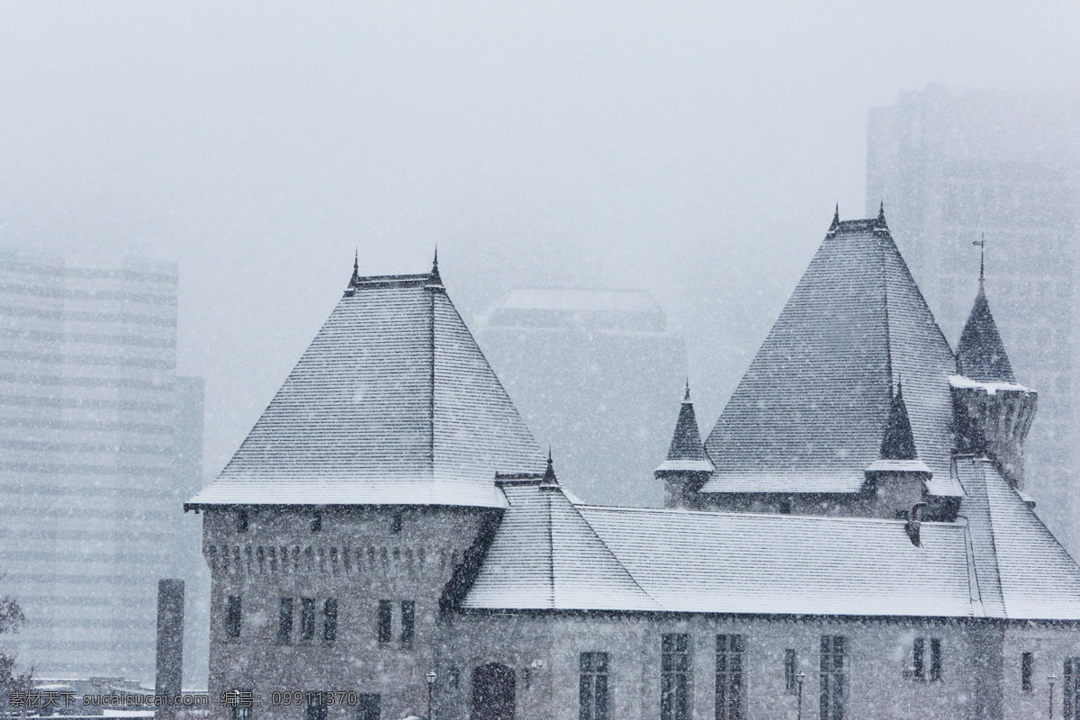雪景 下 欧式 建筑 欧式建筑 白雪皑皑 旅游 庄园 城堡 蓝色玻璃 长廊 自然景观 建筑景观