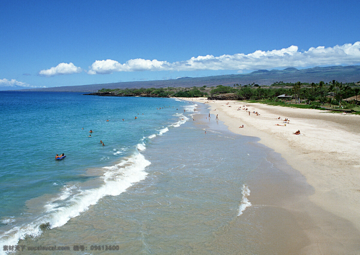 夏威夷海边 旅游 风景区 夏威夷 夏威夷风光 悠闲 假日 大海 湛蓝 天空 沙滩 海洋海边 自然景观 蓝色