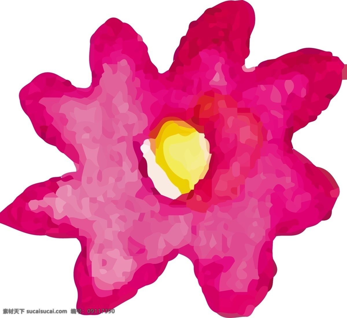 手绘 紫色 花卉 矢量 花朵 简约 卡通 设计素材 矢量素材