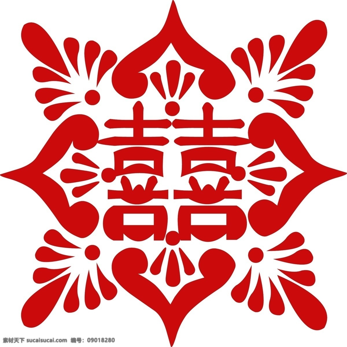 手绘 边框 纹理 中式 婚礼 底纹 双喜 中式底纹 中式婚礼