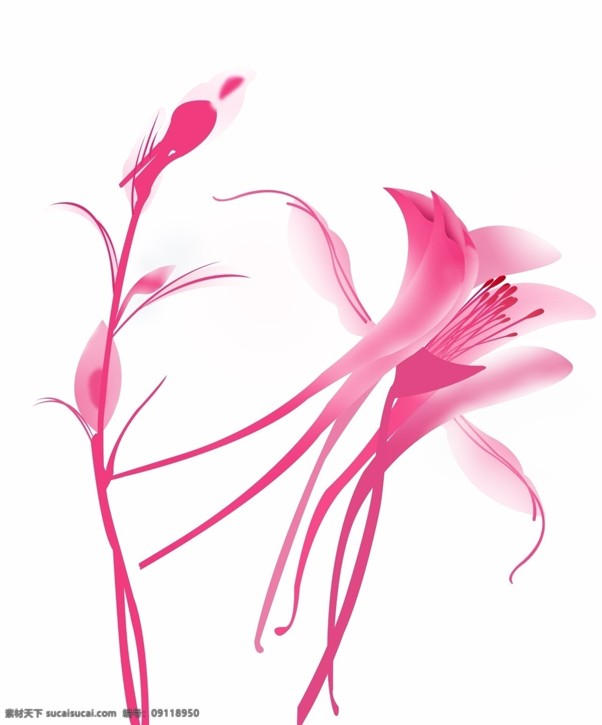 百合免费下载 百合 百合花 广告设计模板 红色 移门 移门图案 源文件 家居装饰素材