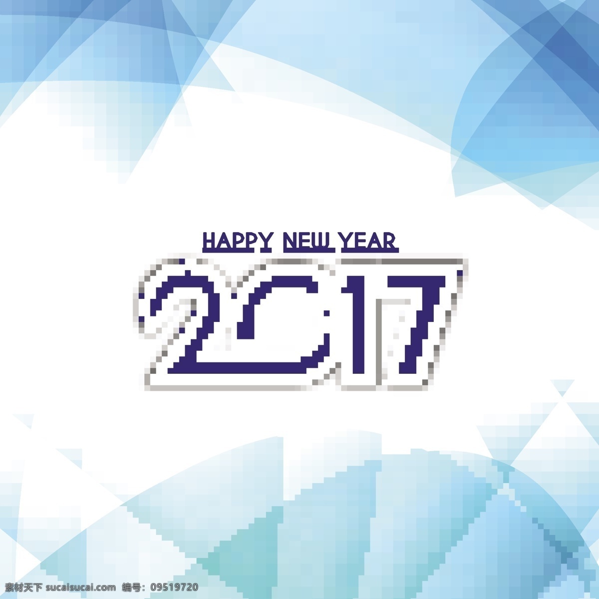 蓝色 色调 多边形 新年 背景 多边形背景 新年背景