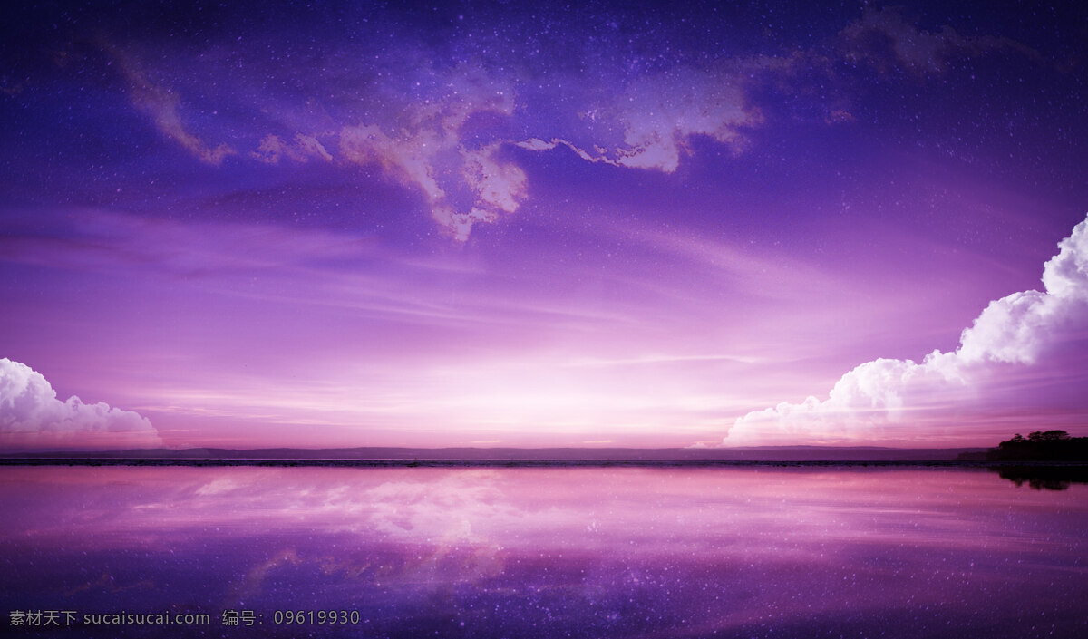 紫色 星空 背景图片 背景 大海 天空