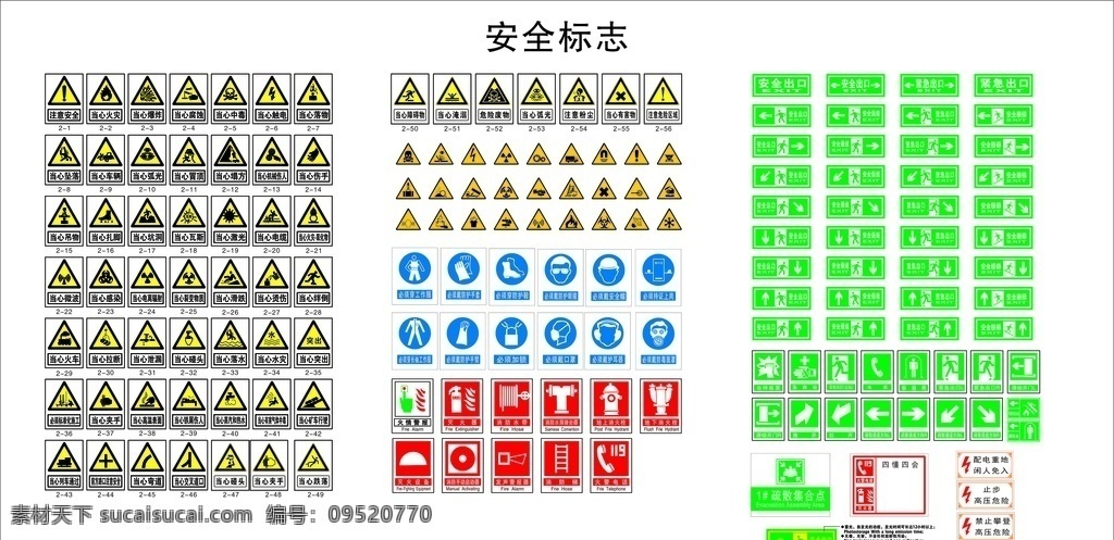 安全标志大全 矢量素材 安全标志标识 教育 交通安全标志 交通标志 交通安全教育 禁止安全标志 禁止标志 警告安全标志 警告标志 指令安全标志 指令标志 消防标志 国家认证标志 失量 标志 公共标识标志 标识标志图标 严禁烟火 当心火灾 当心触电 当心机械伤人 当心坑洞 标志图标