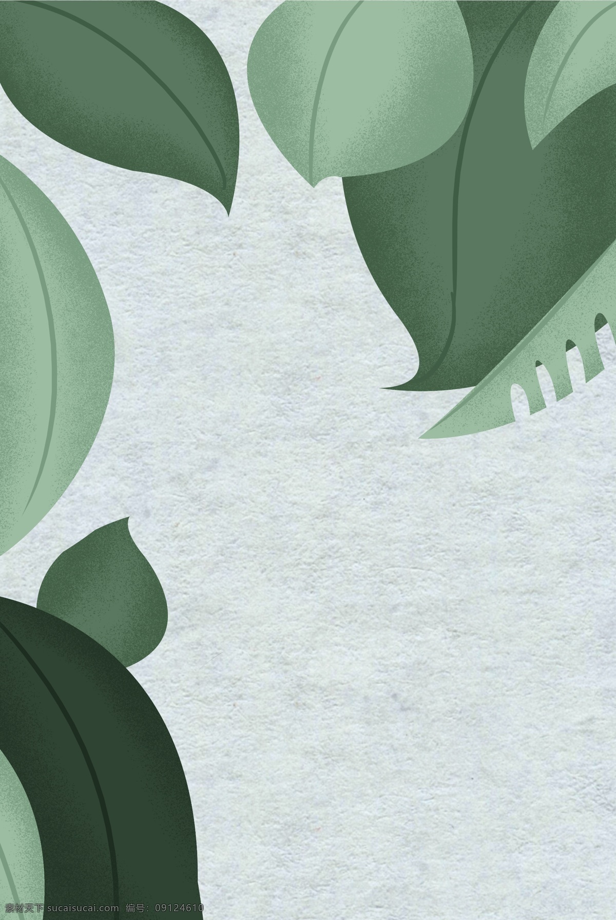 灰绿色 纹理 绿叶 背景 质感 扁平背景 插画背景 叶子 植物 春季 清新