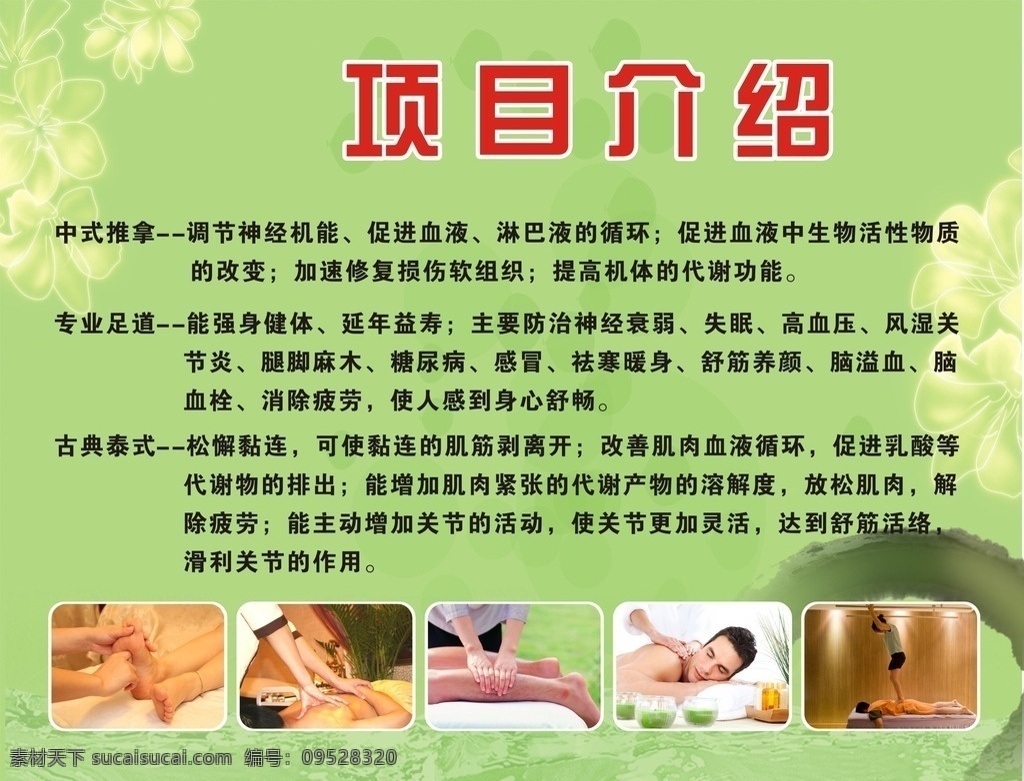 按摩项目介绍 按摩 项目 介绍 中式 泰式 泡脚