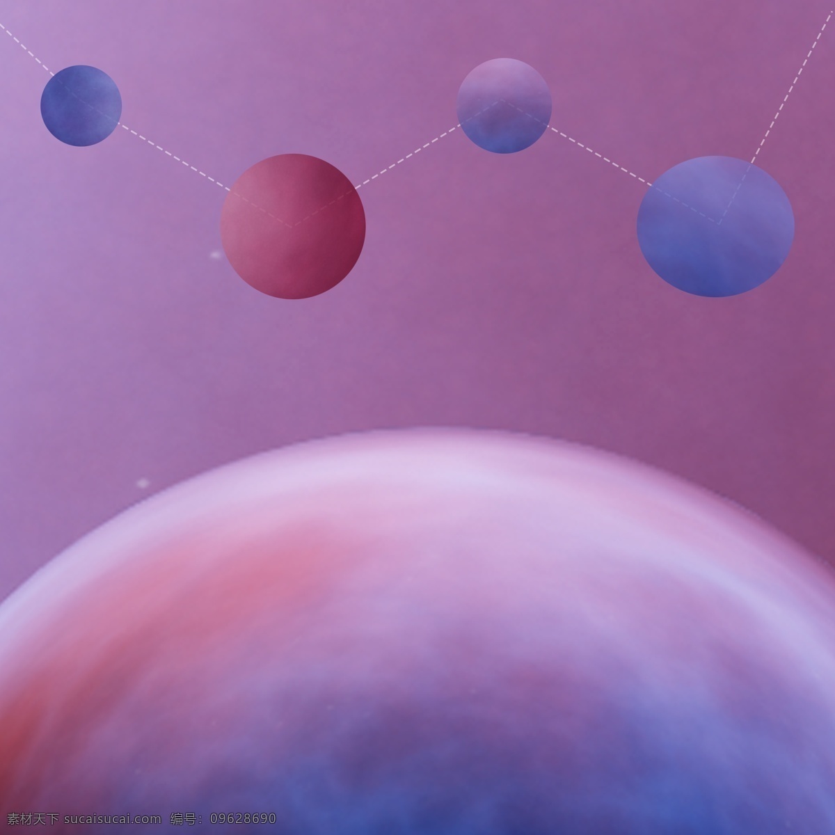 简约 创意 3d 液态 星球 柔 色 背景 渐变 大气 红色 蓝色 3d液态球 流体渐变 柔色背景 浪漫粉色