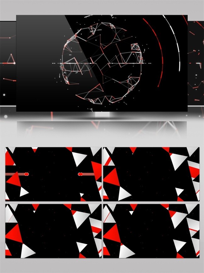 红 白 三角 光 视频 三角形炫光 华丽星球 进场光 转场背景 炫酷视频素材 炫光红白色 圆球梦幻 炫酷光华