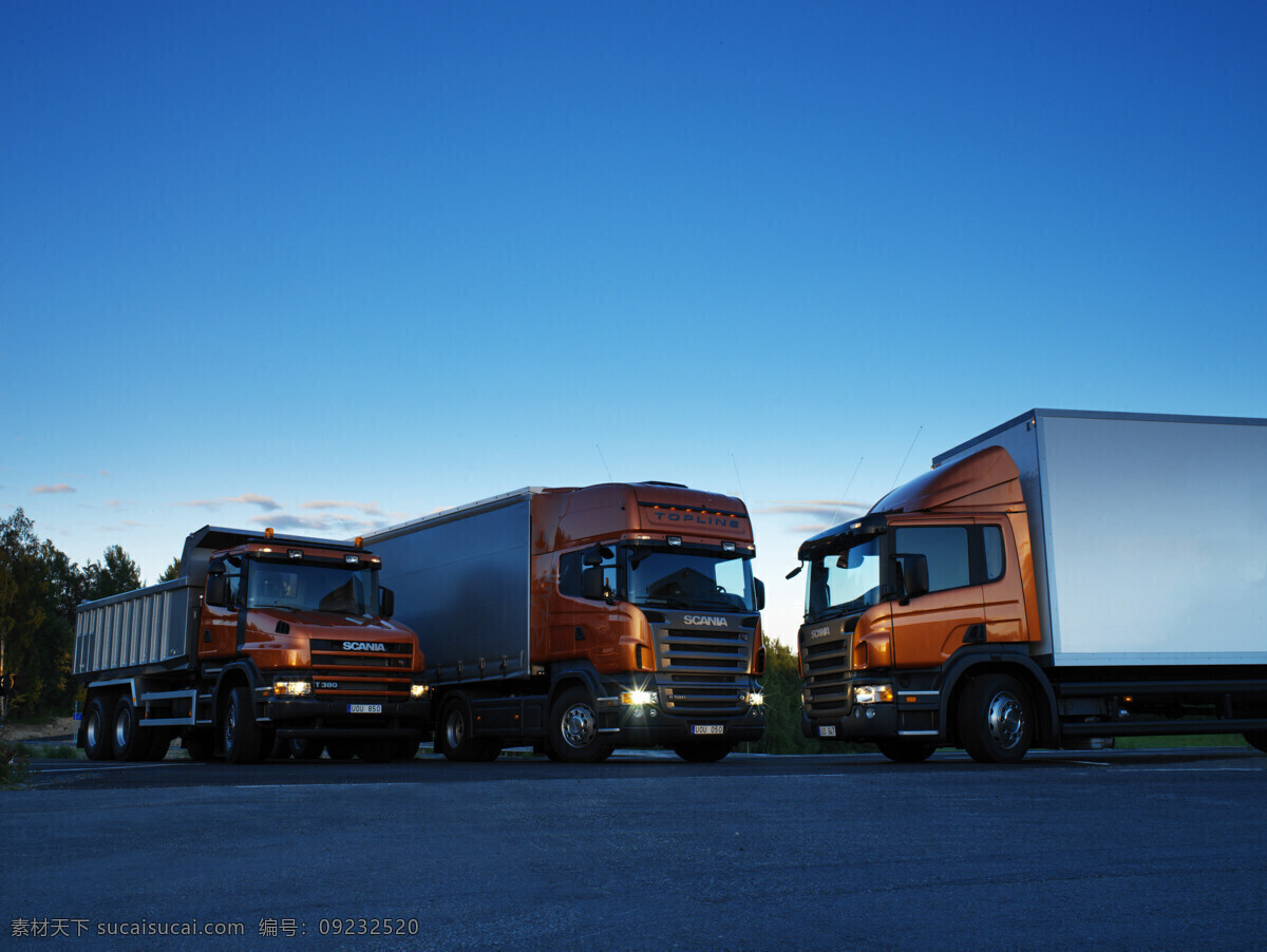 三台 货车 汽车 工业生产 大型货车 交通工具 交通运输 汽车图片 现代科技