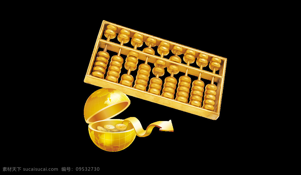 金色 算盘 装饰 金蛋 理财 金算盘