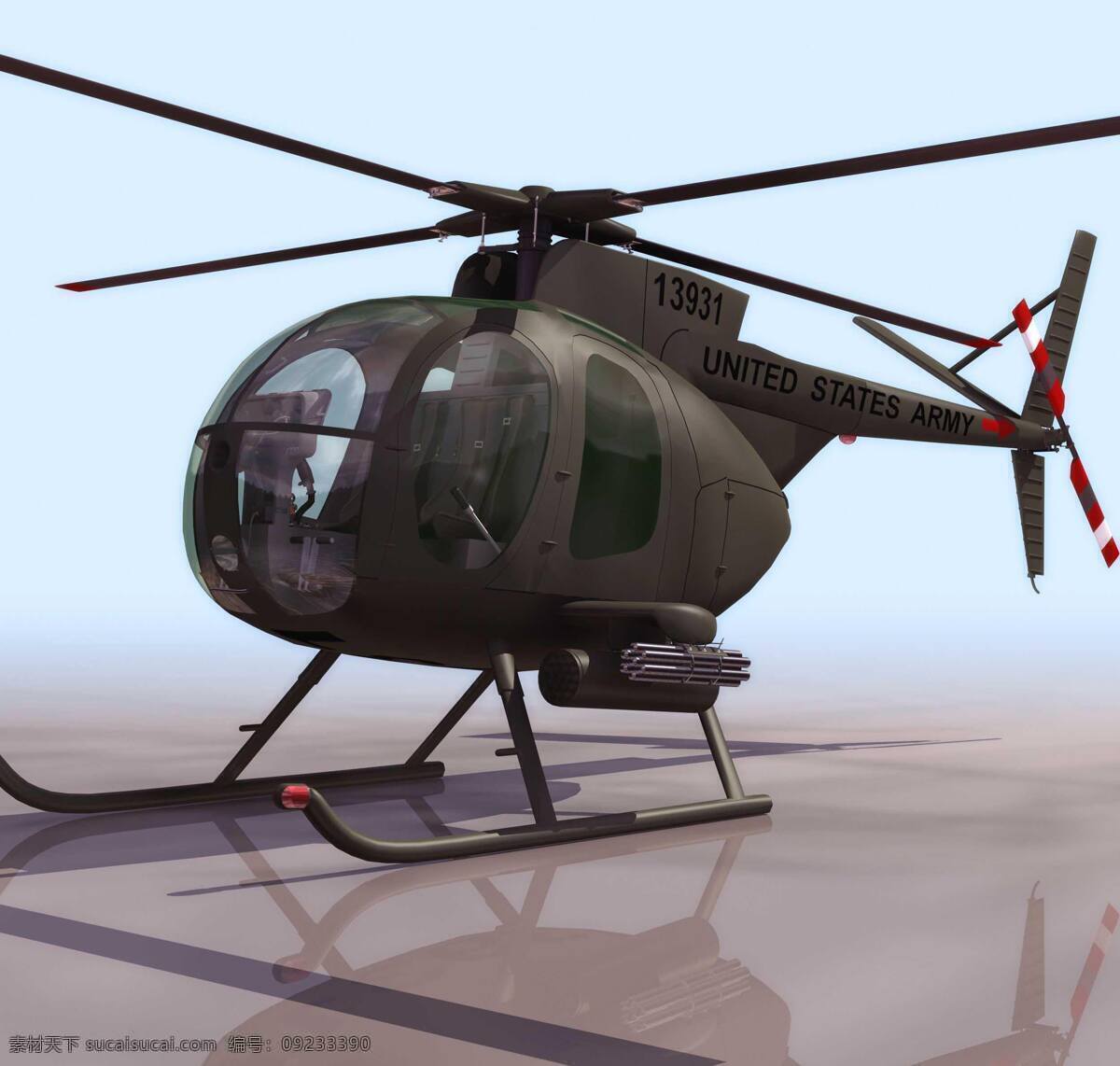 oh6a 侦察 直升机 军事模型 侦察直升机 空军武器库 3d模型素材 其他3d模型