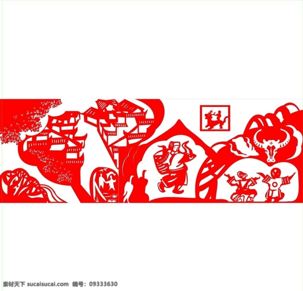少数民族风 剪纸 传统文化 民族风 红色剪纸 传统文化艺术 跳舞 风景 文化艺术