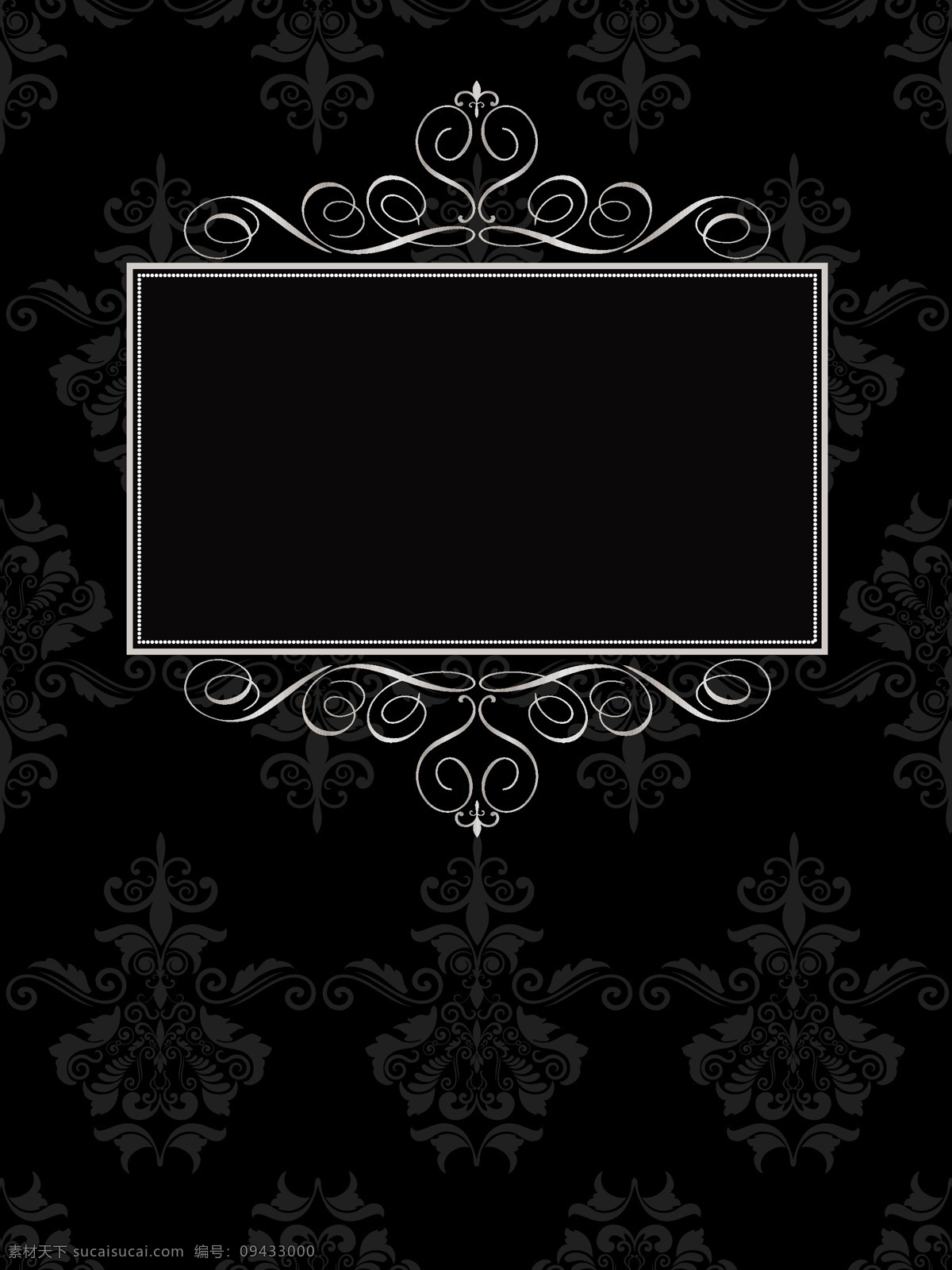 黑色 背景 装饰 框 框架 年份 边界 装饰品 相框 典雅 观赏 锦缎 经典 复古复古 华丽的装饰
