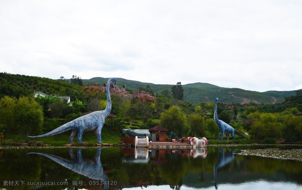 禄丰 恐龙 谷 阿纳 湖 阿纳湖 湖边 雕塑 禄丰恐龙谷 国内旅游 旅游摄影