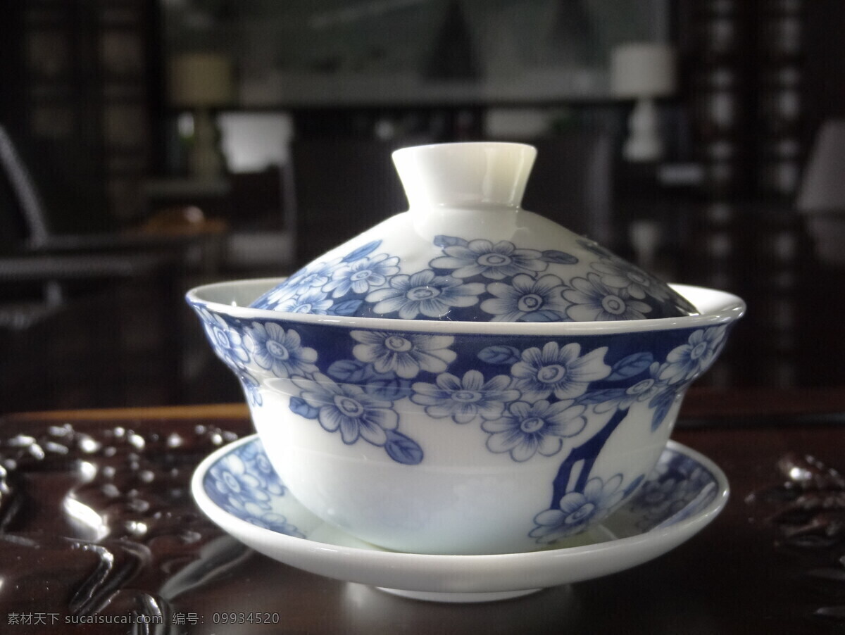 茶杯 青花瓷 青花茶杯 盖碗茶 生活素材 生活百科