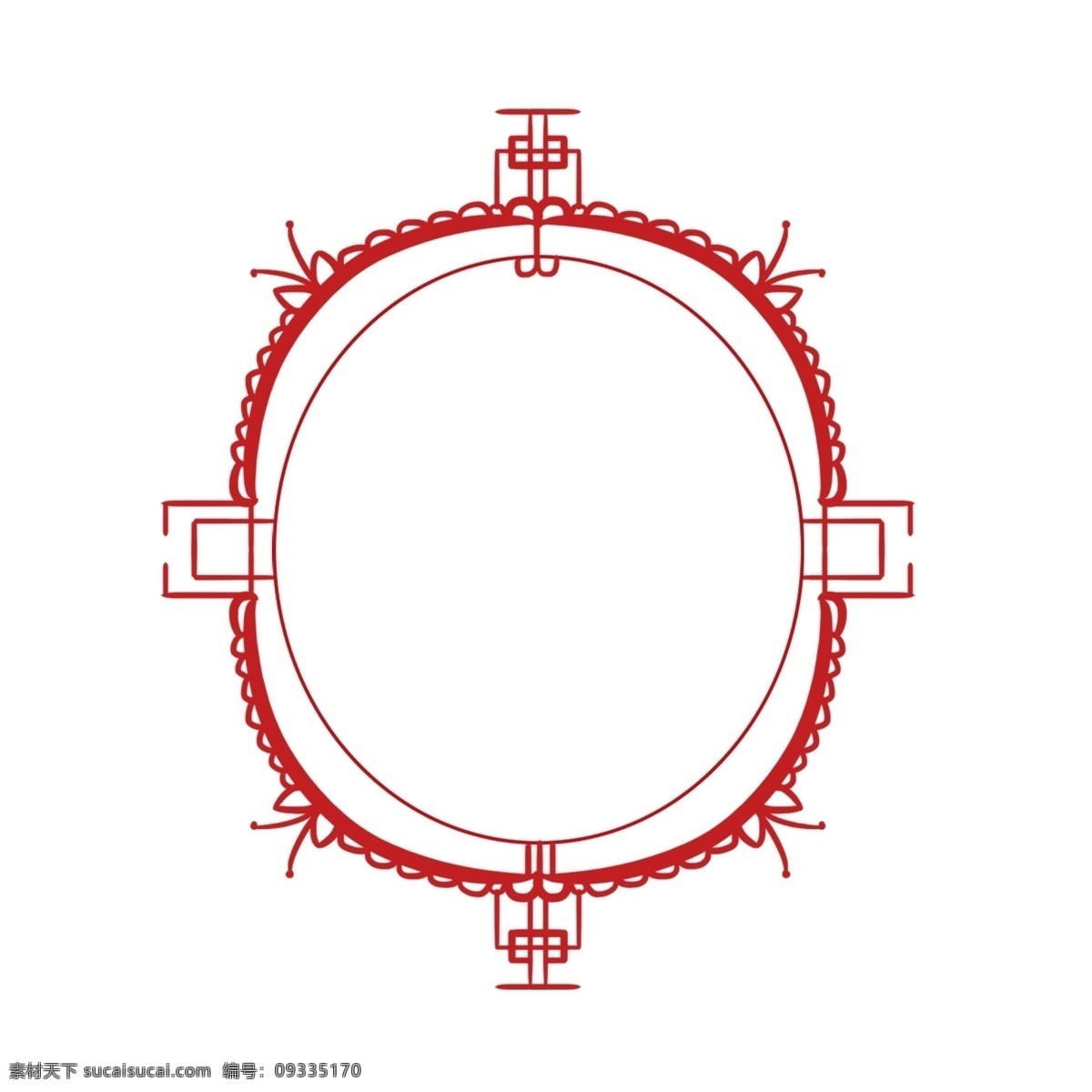 手绘 红色 圆形 花边 框 圆形花边框 手绘红色边框 红色花纹 纹理 古典圆形边框 花边框插画 手绘花边框
