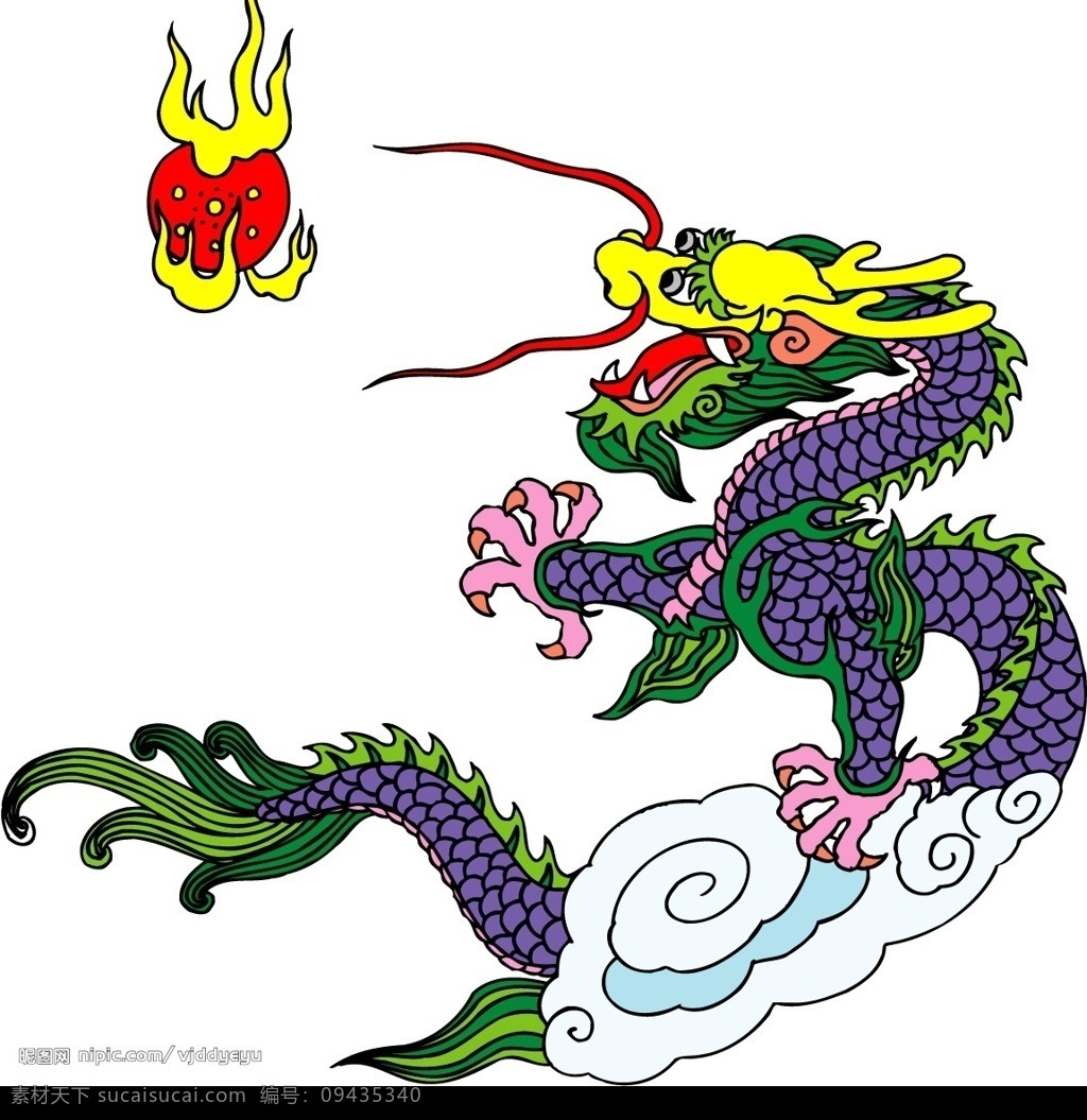 龙图腾 龙 图腾 生物世界 其他生物 矢量图库