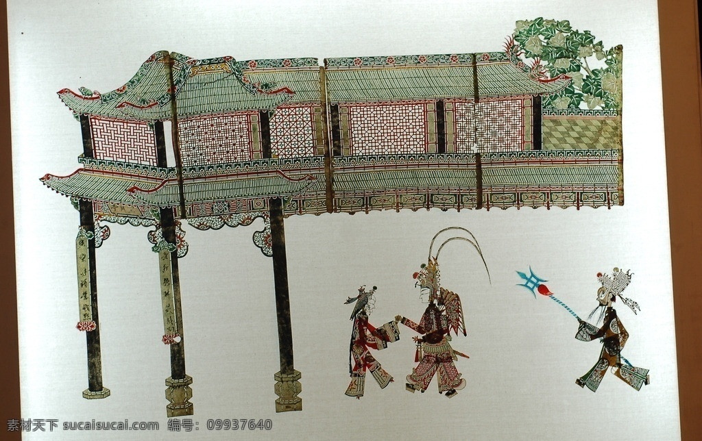 皮影 国画 人物画 传统 民族 驴皮 神话 传说 地方 戏剧 水彩 传统文化 文化艺术