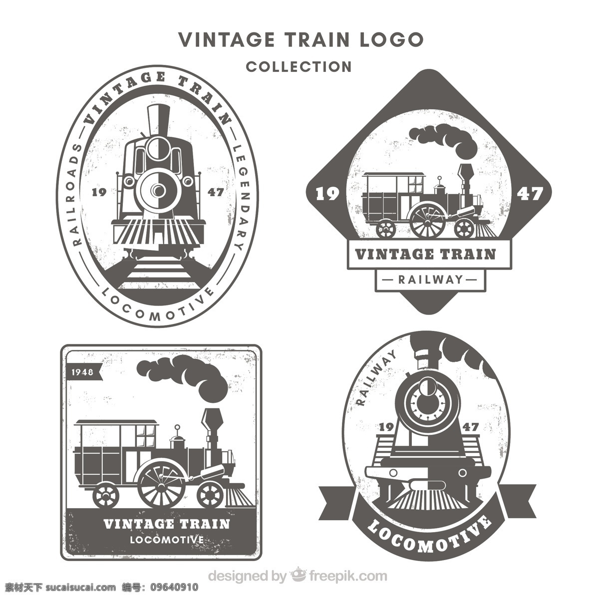 古董 列车 标志 收集 商务 旅行 线路 标签 复古标志 复古 火车 企业 公司 企业形象 品牌 现代 速度 运输 机器 符号 身份 旅游标识