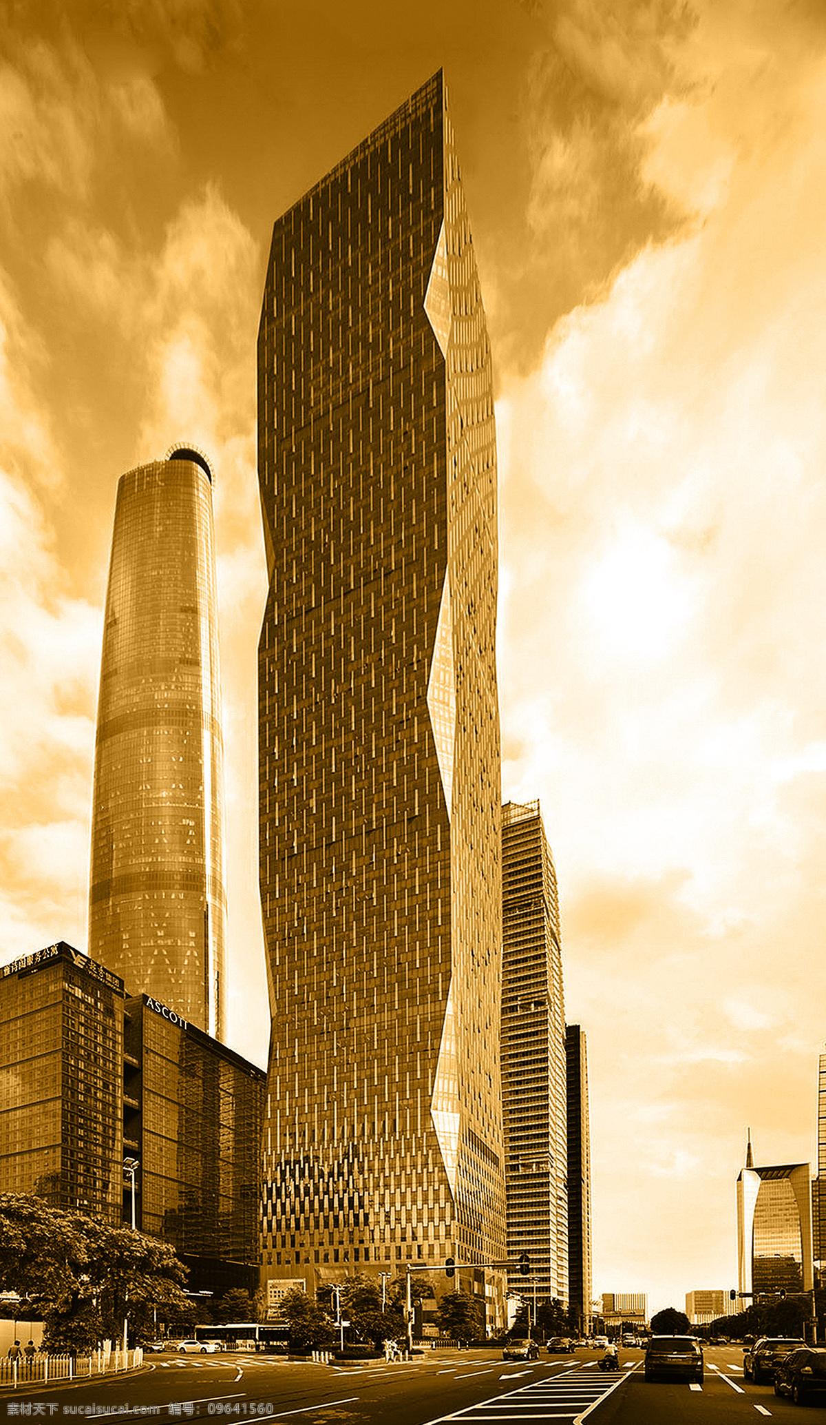 富力大厦 金融中心 广场 金色 广州 财富广场 金融 建筑 辉煌 羊城 广告宣传 建筑园林 建筑摄影
