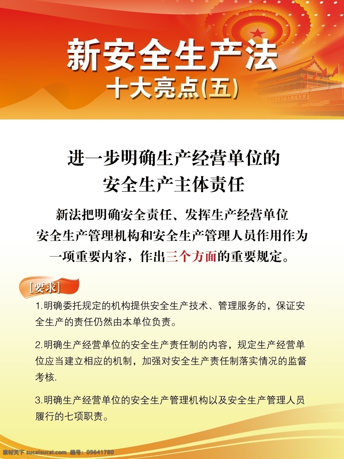 新安全生产法 十大亮点 海报 安全生产 企业挂画
