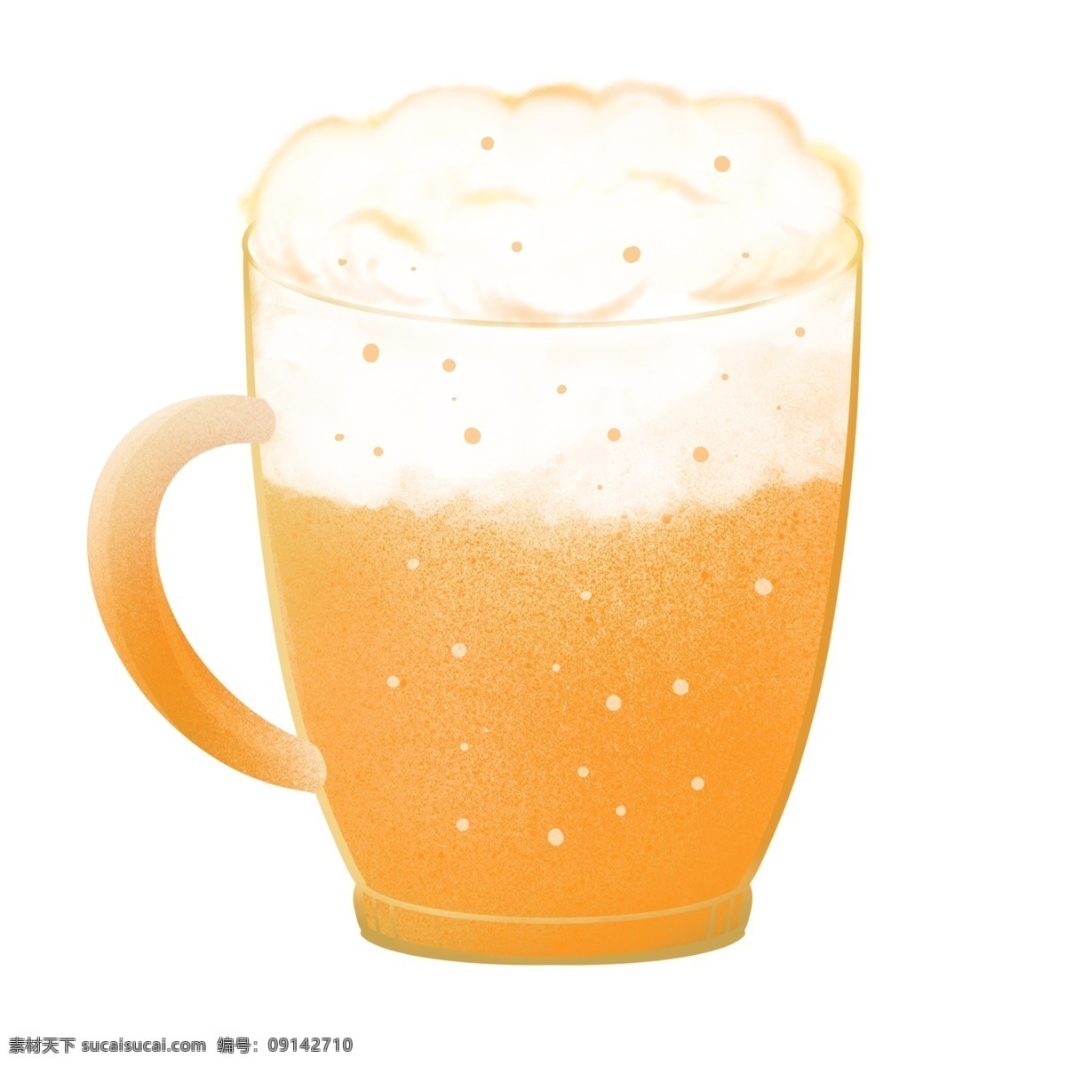 手持 黄色 啤酒杯 啤酒 酒水 玻璃杯