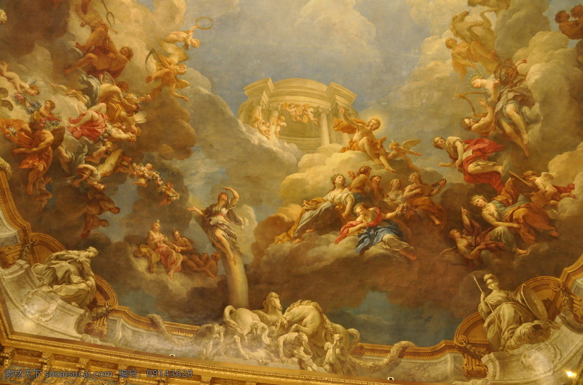 凡尔赛宫 油画 欧洲 众神 天使 欧美 古典 绘画书法 文化艺术