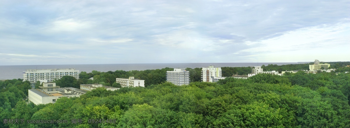 俯瞰建筑图 风景 美景 宽幅风景图 建筑 树林 俯瞰 高楼 城市 自然风景 自然景观 白色