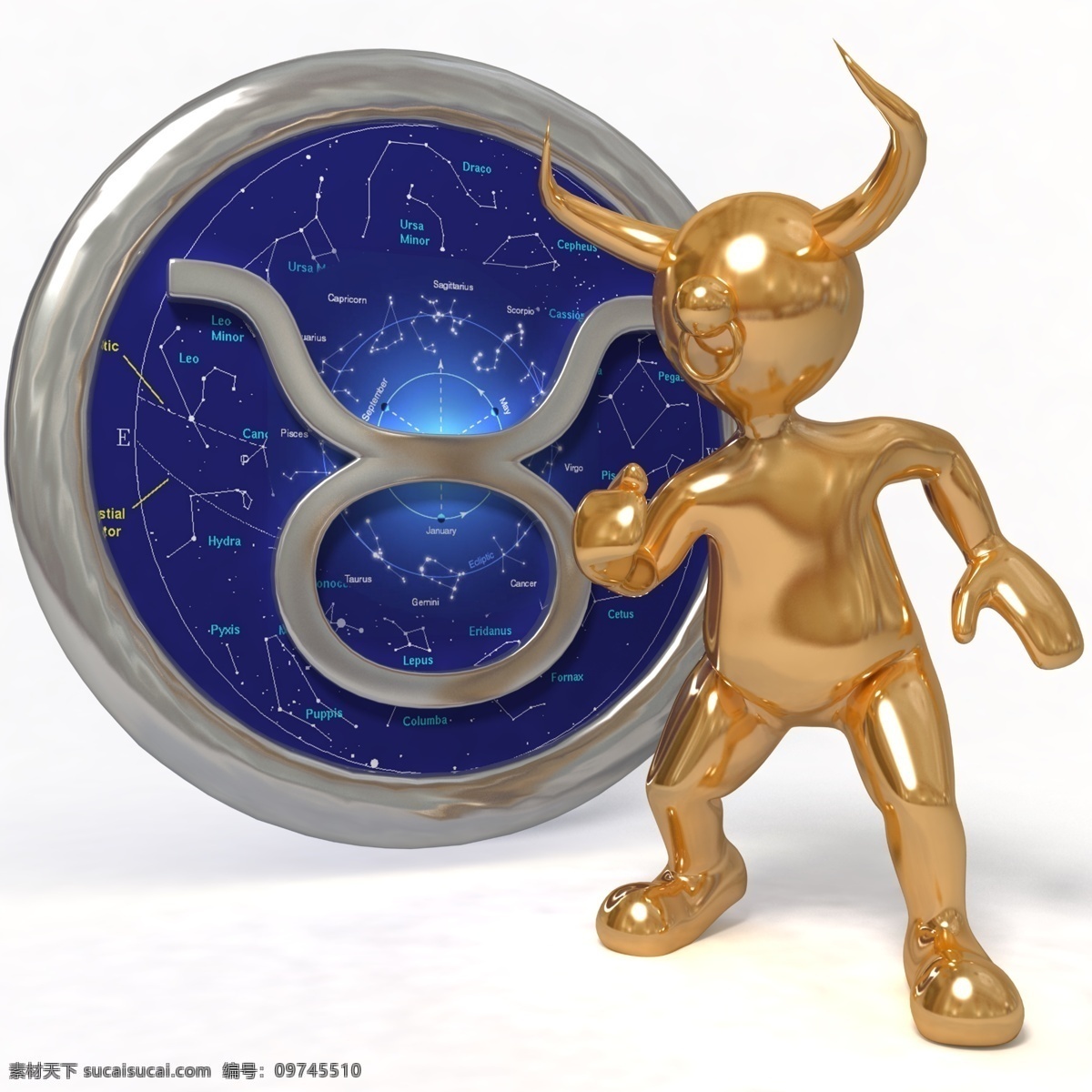 金牛座 星座 十二星座 3d星座 3d小人 白色小人 3d人物 3d 小人 3d设计