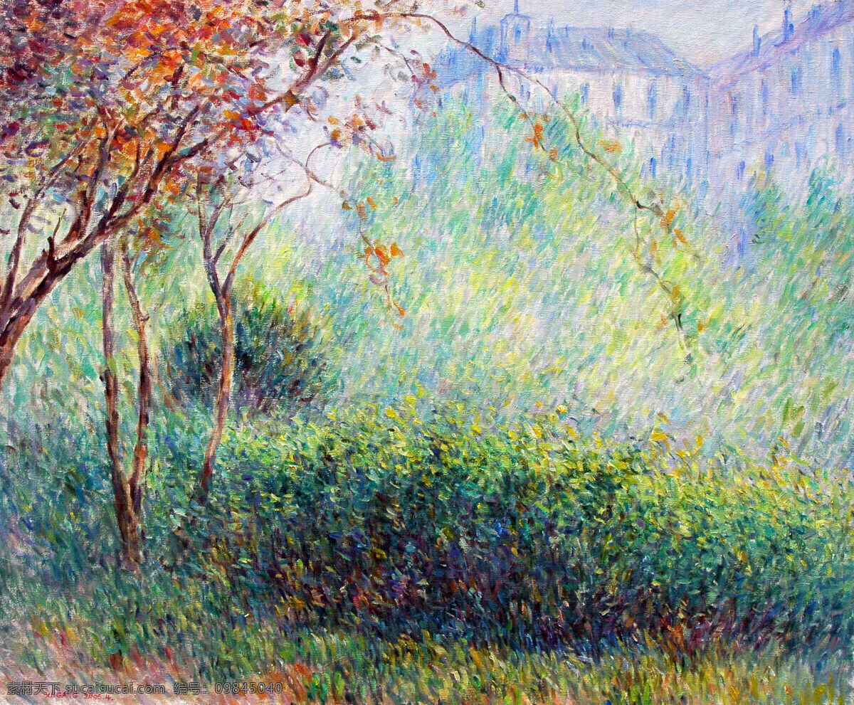 风景 花草 绘画书法 美术 树木 文化艺术 油画 巴黎 早春 设计素材 模板下载 巴黎早春 古宫殿 油画艺术 油画作品51 家居装饰素材