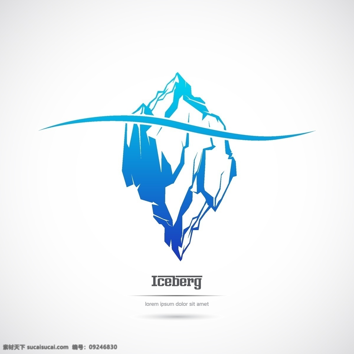 抽 蓝色 冰山 logo logo设计 冰川 抽像 创意 时尚