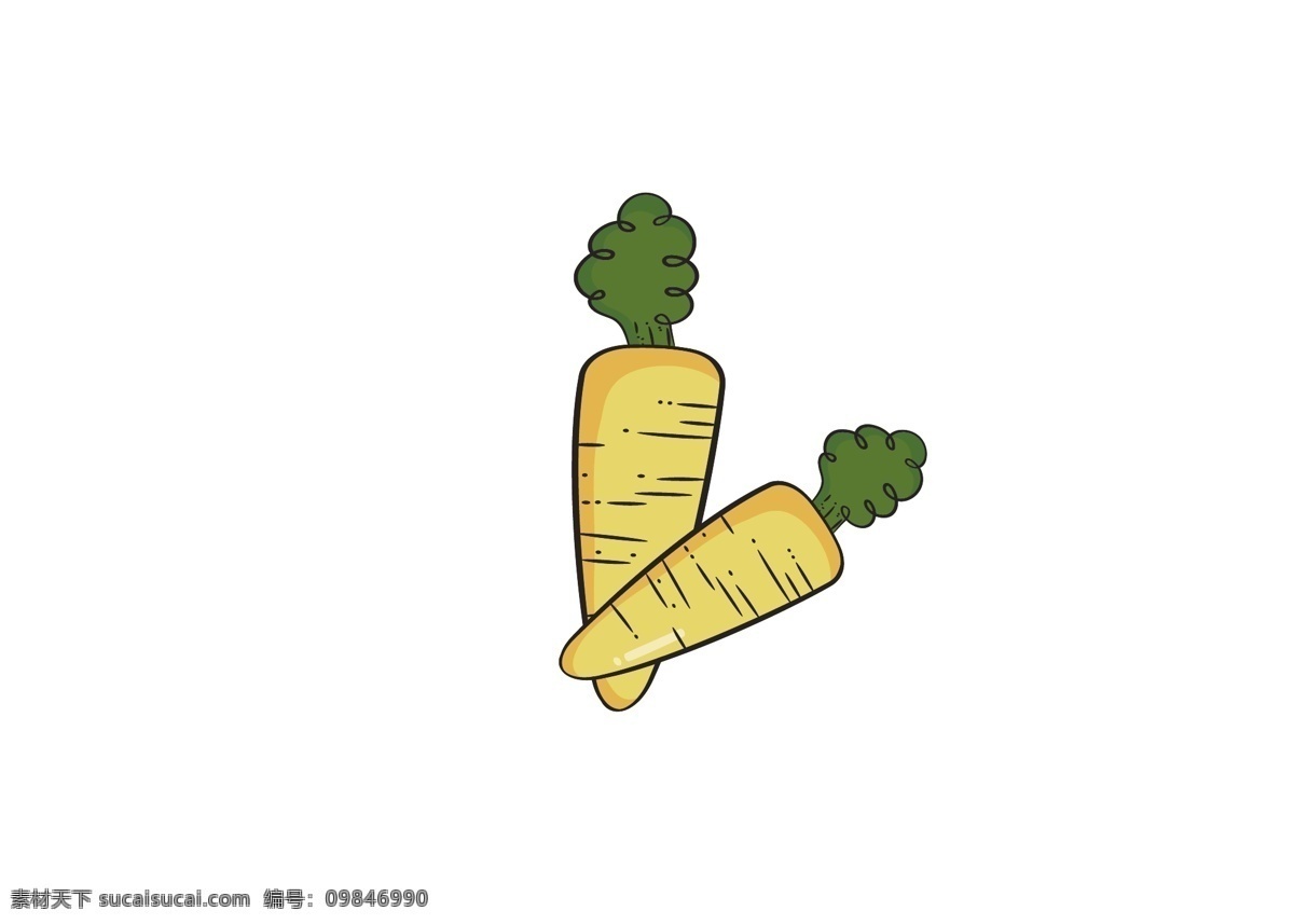 可爱 卡通 胡萝卜 矢量图 蔬菜