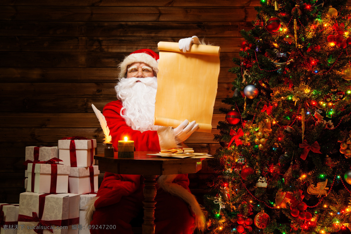 拉开 卷 纸 圣诞老人 拉开卷纸 礼物盒 礼品盒 圣诞节 节日 圣诞树 老人图片 人物图片