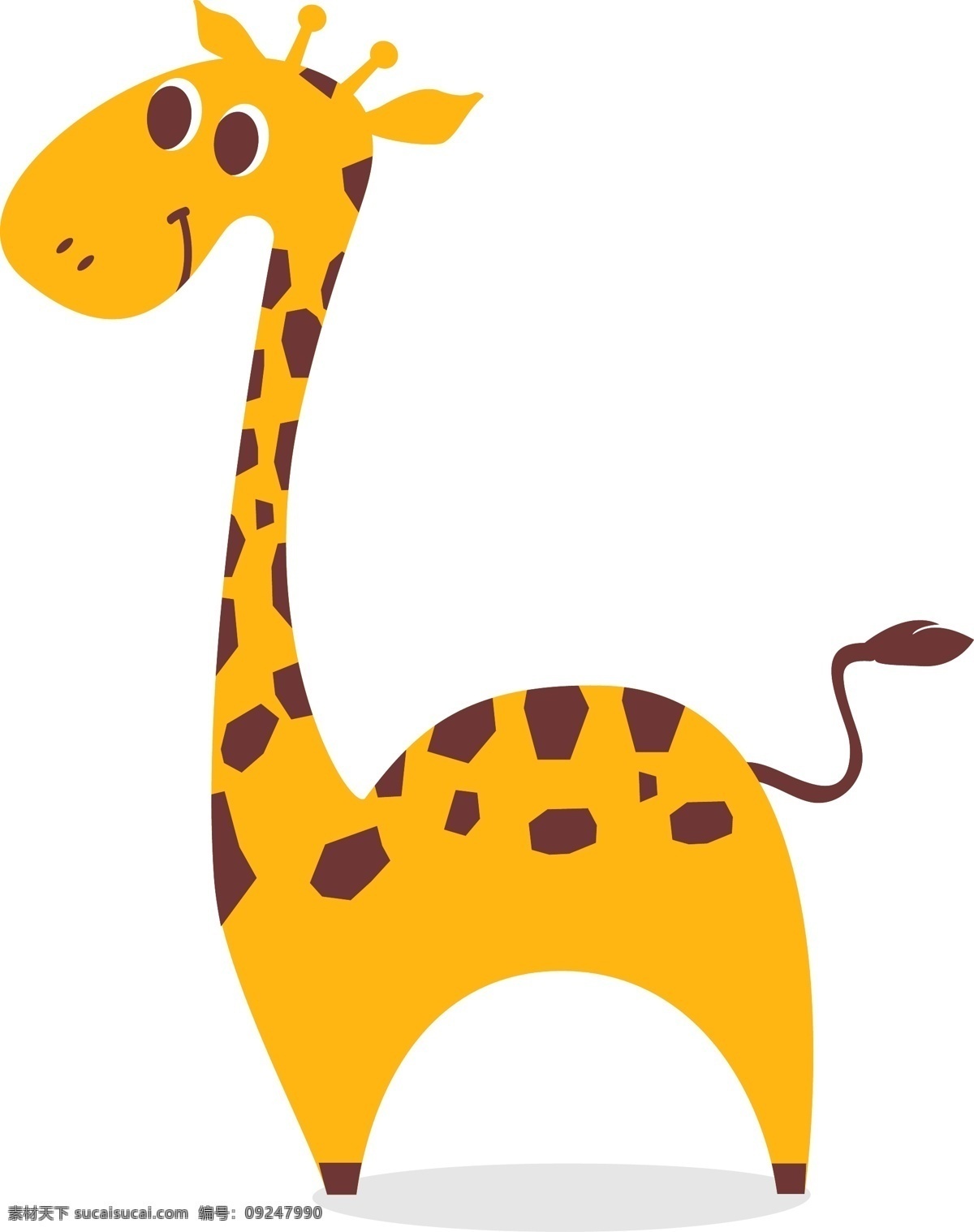 卡通 长颈鹿 动物 卡通长颈鹿 可爱 平面 矢量图 其他矢量图
