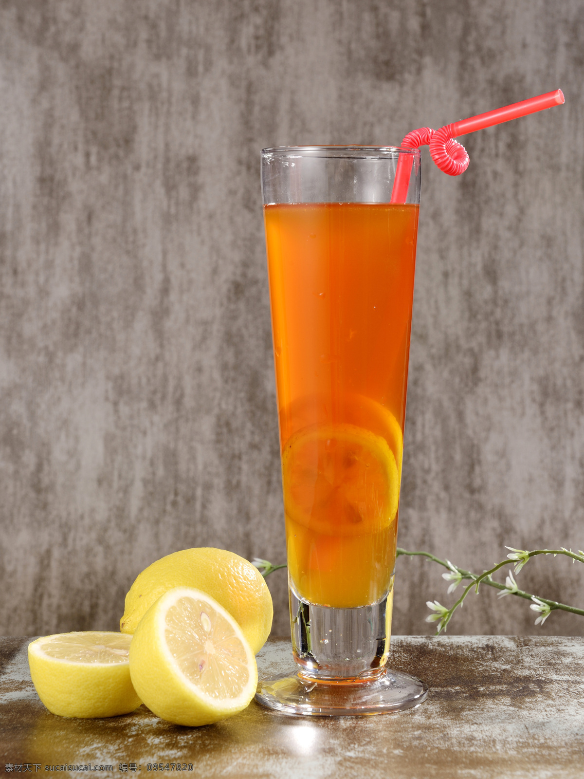 柠檬冰红茶 冰 红 茶 橙汁 饮料 果汁 餐饮美食 传统美食
